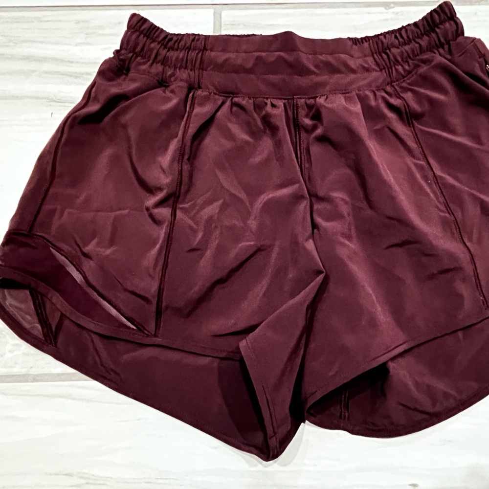 Lululemon shorts, size 4, plum purple shorts. 4”